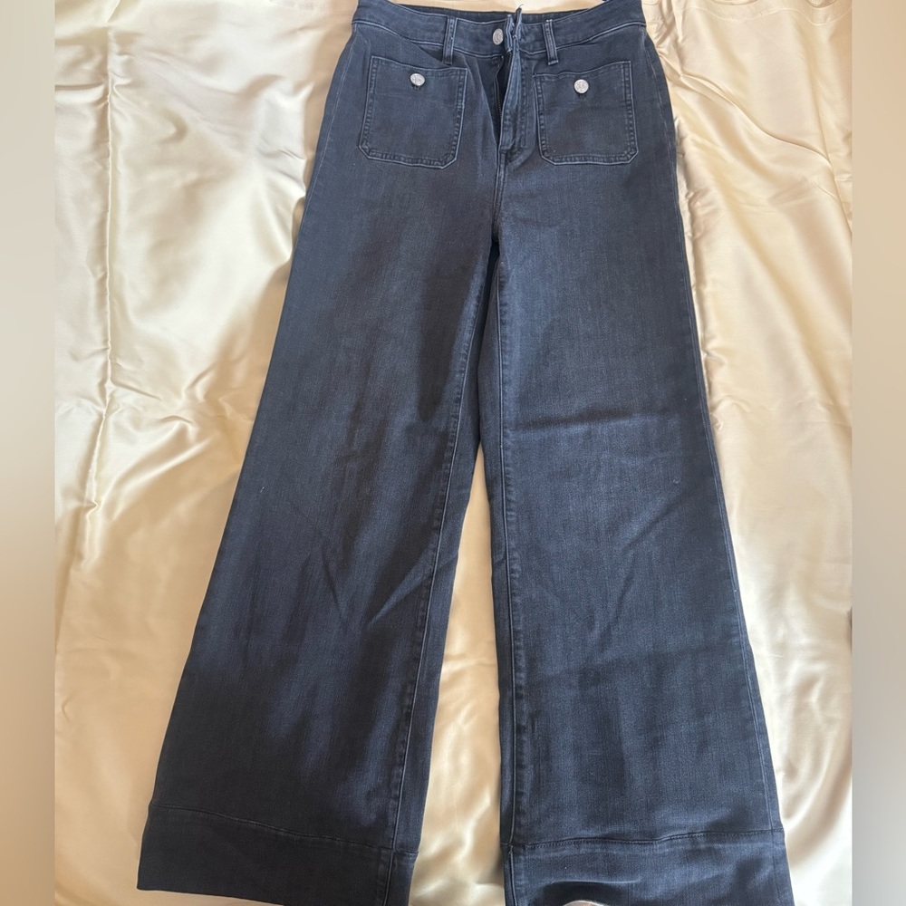 J.Crew Black Denim Trousers Size 27